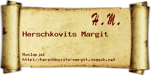 Herschkovits Margit névjegykártya