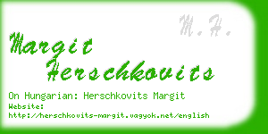 margit herschkovits business card